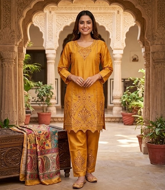 Plain Cotton Cut work